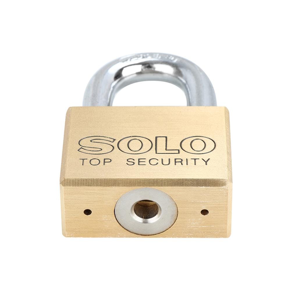 กุญแจลูกปืน SOLO 4507SQ-45 45 มม. สีทองเหลืองขัดเงา