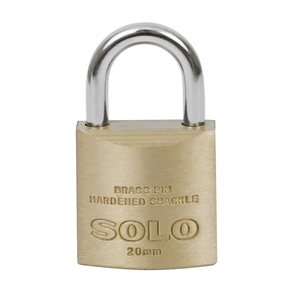 กุญแจสปริง SOLO 84-20 20 มม. สีทองเหลืองขัดเงา