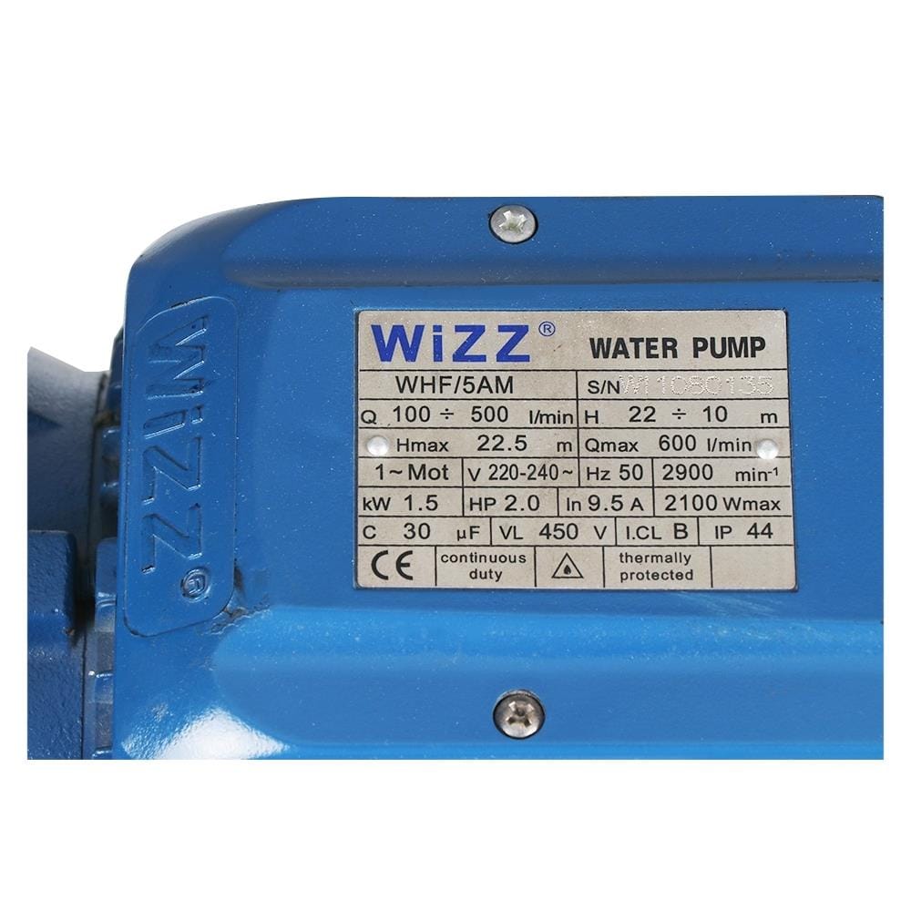 ปั๊มหอยโข่ง WIZZ WZ-WHF/5AM 2 แรงม้า
