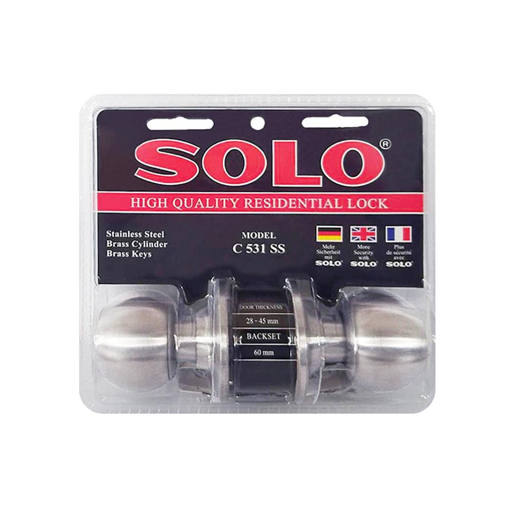 ลูกบิดประตู หัวกลม SOLO C531 SS สีสเตนเลส