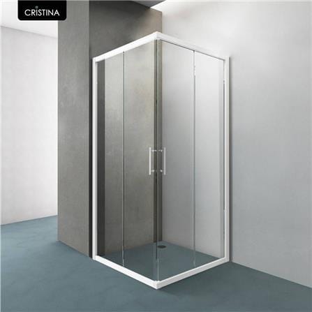 ฉากกั้นอาบน้ำ CRISTINA SQUARE-GWH 90x90 ซม._1