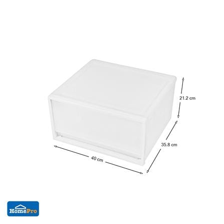 กล่องลิ้นชัก 1 ลิ้นชัก STACKO CK-71 40x35.8x21.2 ซม. สีขาว_4
