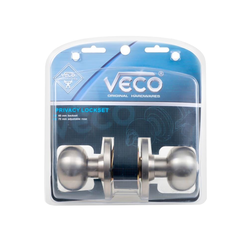 ลูกบิดประตูห้องน้ำ หัวจัน VECO 3691SS-BK สีสเตนเลส