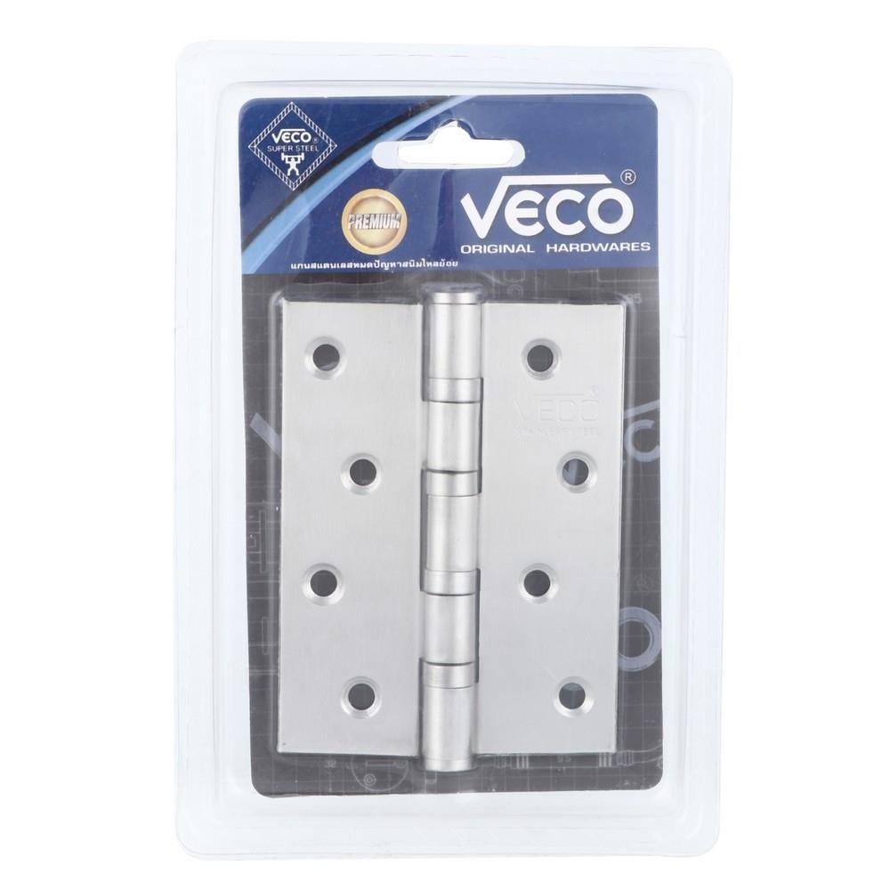 บานพับ 4x3 นิ้ว x 2 มม. VECO 432-11 4BB สีสเตนเลส (แพ็ก 2 ชิ้น)
