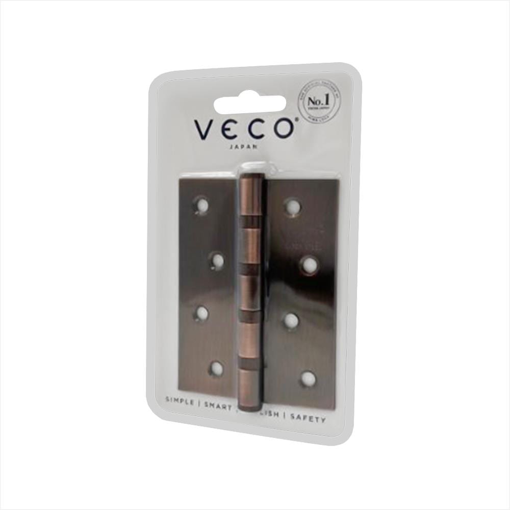 บานพับ 4X3 นิ้ว X 2 มม. VECO 432-11 4BB สีทองแดงรมดำ (แพ็ก 3 ชิ้น)