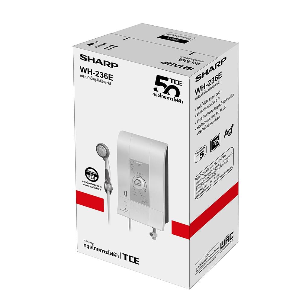 เครื่องทำน้ำอุ่น SHARP WH-236E 3500 วัตต์ สีขาว