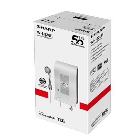 เครื่องทำน้ำอุ่น SHARP WH-236E 3500 วัตต์ สีขาว_4