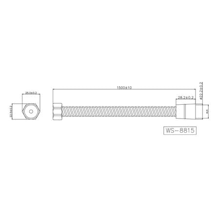 สายฝักบัวสเตนเลส WS WS-8815 150 ซม._1