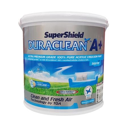 สีน้ำทาภายใน ชนิดกึ่งเงา TOA SUPERSHIELD DURACLEAN A PLUS 0100 สีขาว 1 แกลลอน_0