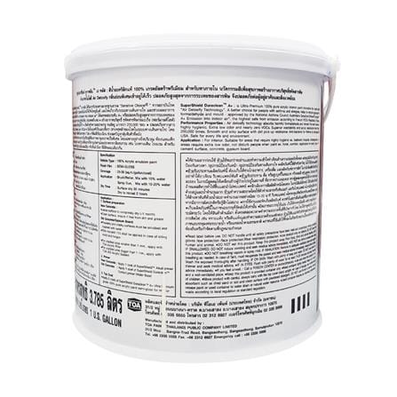 สีน้ำทาภายใน ชนิดกึ่งเงา TOA SUPERSHIELD DURACLEAN A PLUS 0100 สีขาว 1 แกลลอน_1