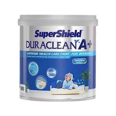 สีน้ำทาภายใน TOA SUPERSHIELD DURACLEAN A PLUS BASE A กึ่งเงา 2.5 แกลลอน_0