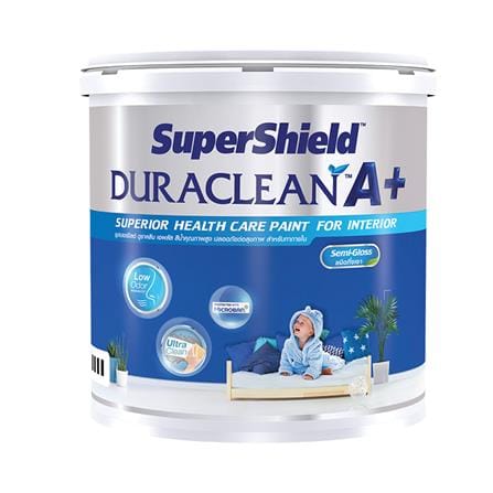 สีน้ำทาภายใน TOA SUPERSHIELD DURACLEAN A+ BASE B กึ่งเงา 2.5 แกลลอน