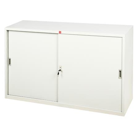 ตู้เหล็กบานเลื่อนทึบ LUCKY WORLD KSS-150-TG สีเทาท...