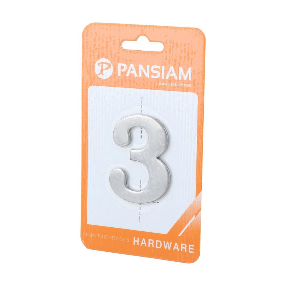 ตัวเลขอารบิค PANSIAM #3 50 มม. สีสเตนเลส