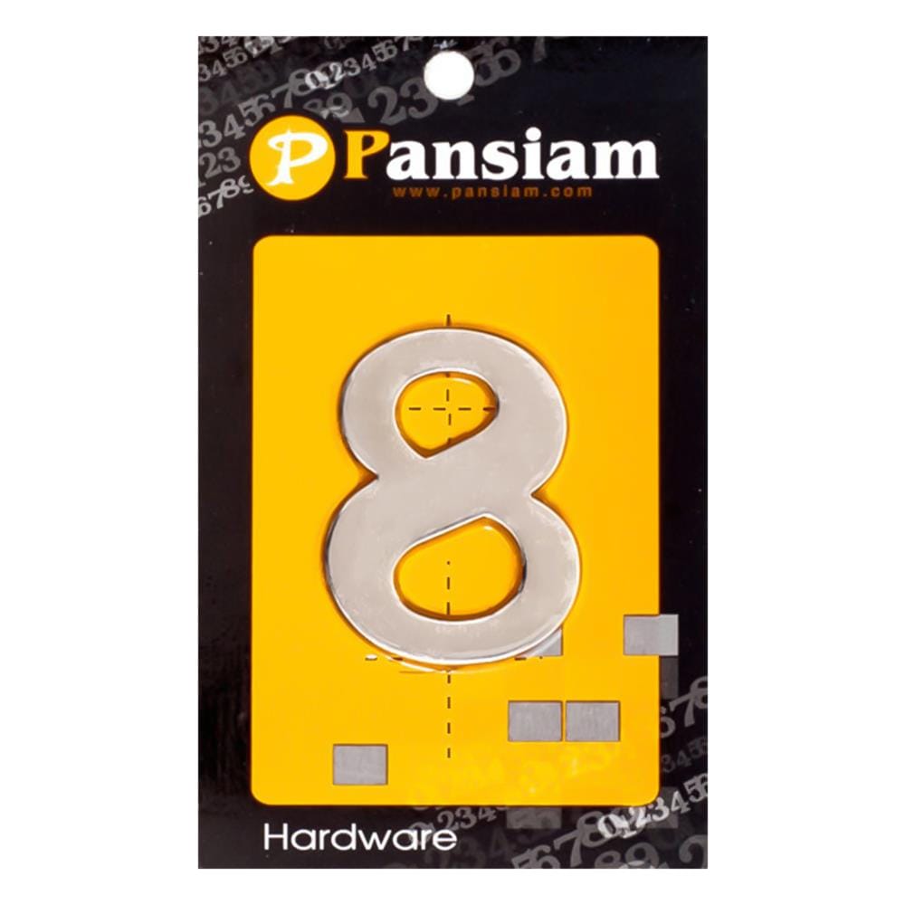 ตัวเลขอารบิค #8 PANSIAM AN-850 50 มม. สีสเตนเลส