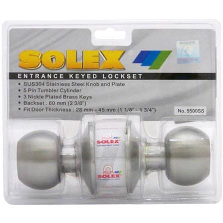 ลูกบิดประตู หัวกลม SOLEX 5500SS สีสเตนเลส