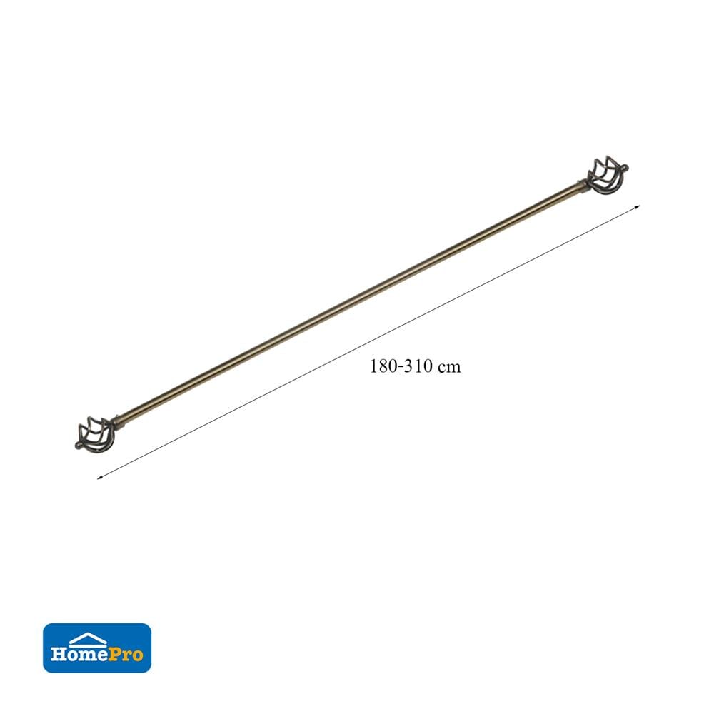 รางเหล็ก ยืดหด HOME LIVING STYLE AQ109L 180-310 ซม. สีทองเหลือง
