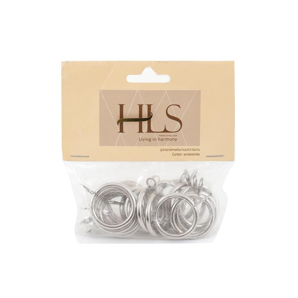 ห่วงคล้องรางเหล็ก HOME LIVING STYLE AQ25NK 25 มม. สี NICKEL (แพ็ก 20 ชิ้น)