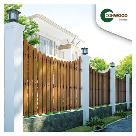 ไม้รั้ว หัวโค้ง CONWOOD พฤกษา หน้า 4 นิ้ว 10X100X1.6 ซม. สีขาวงาช้าง_4