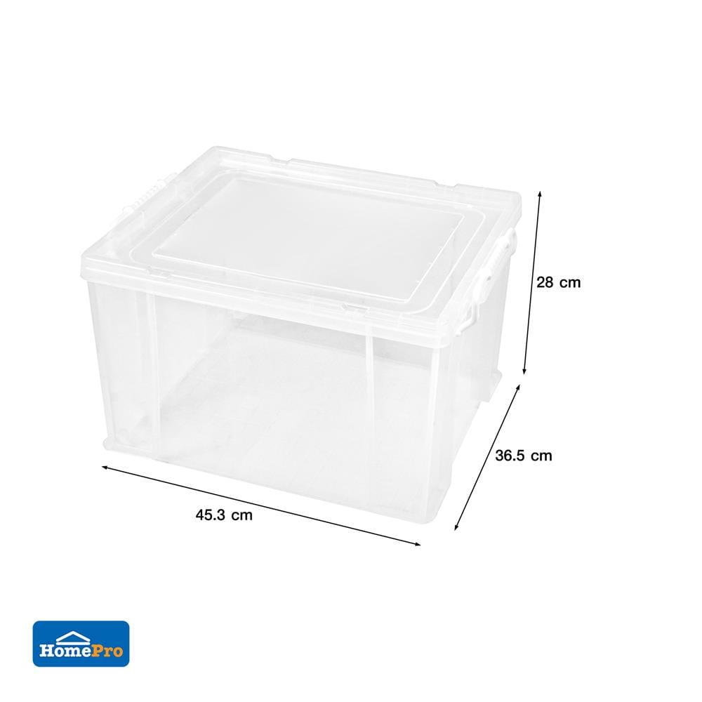 กล่องเก็บของฝาล็อก STACKO CK-16 33 ลิตร สีขาว