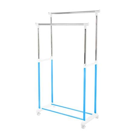 ราวแขวนบาร์คู่ปรับระดับ 81x43x90cm สีฟ้า PLIM_0