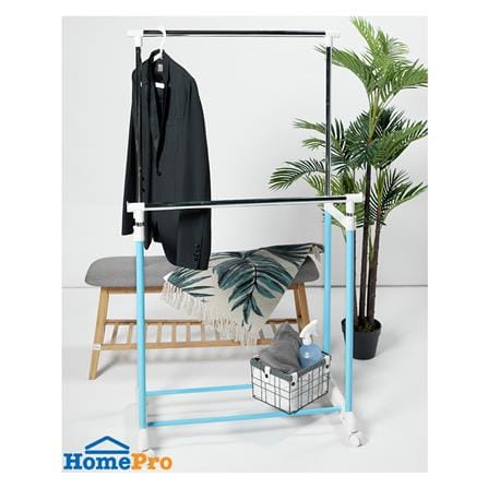 ราวแขวนบาร์คู่ปรับระดับ 81x43x90cm สีฟ้า PLIM_5