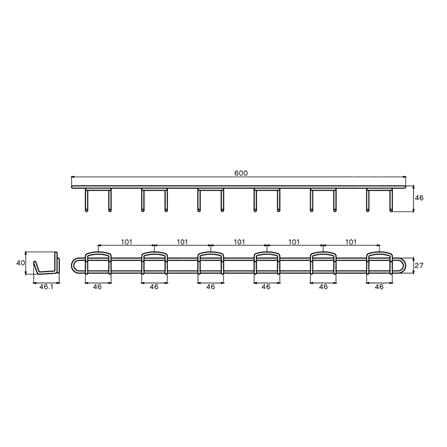 ขอแขวนผ้า WS WR-5403/60 สเตนเลส_1