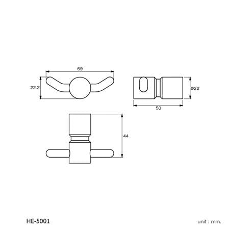 ขอแขวนผ้า WS HE-5001 สเตนเลส_1