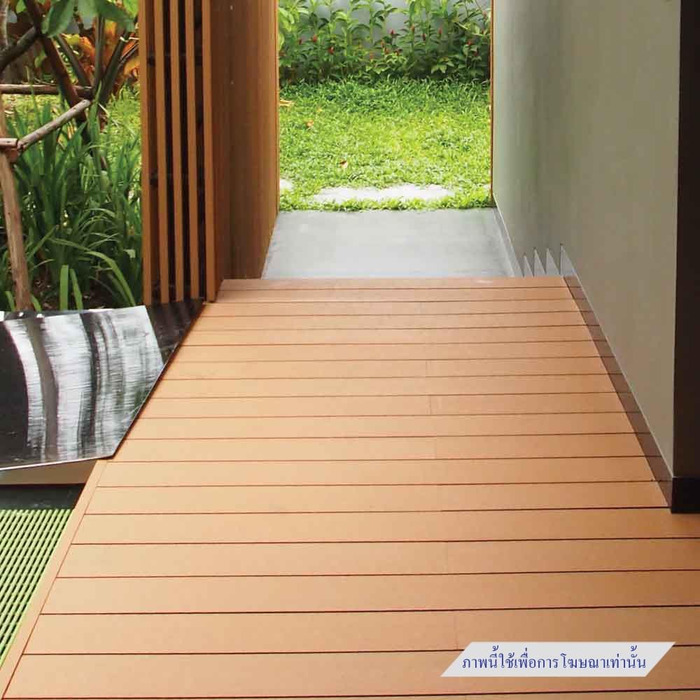 ไม้พื้นกลวง THAISUN SWB03 2.5x13.5x240 ซม. สีไม้สัก