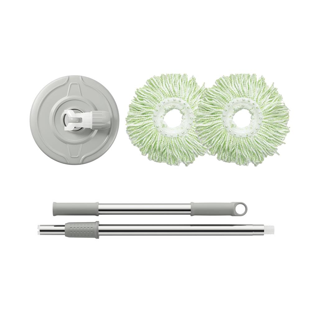 ชุดด้ามไม้ม็อบ พร้อมผ้าไมโครไฟเบอร์ POWER GREEN MS 1002 12 นิ้ว สีเทา