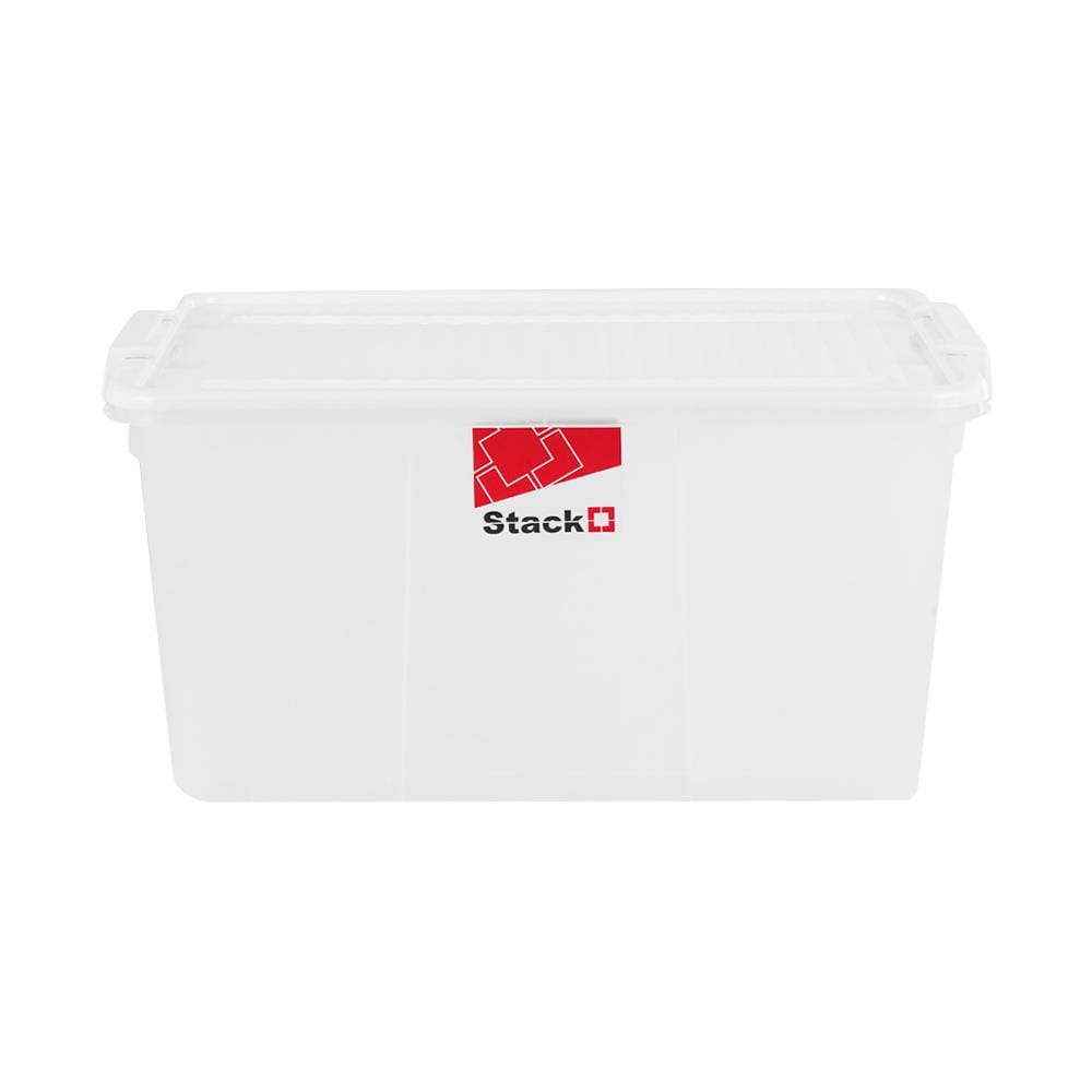 กล่องเก็บของ มีล้อ ฝาล็อค STACKO 2555 35.5 ลิตร สีขาว