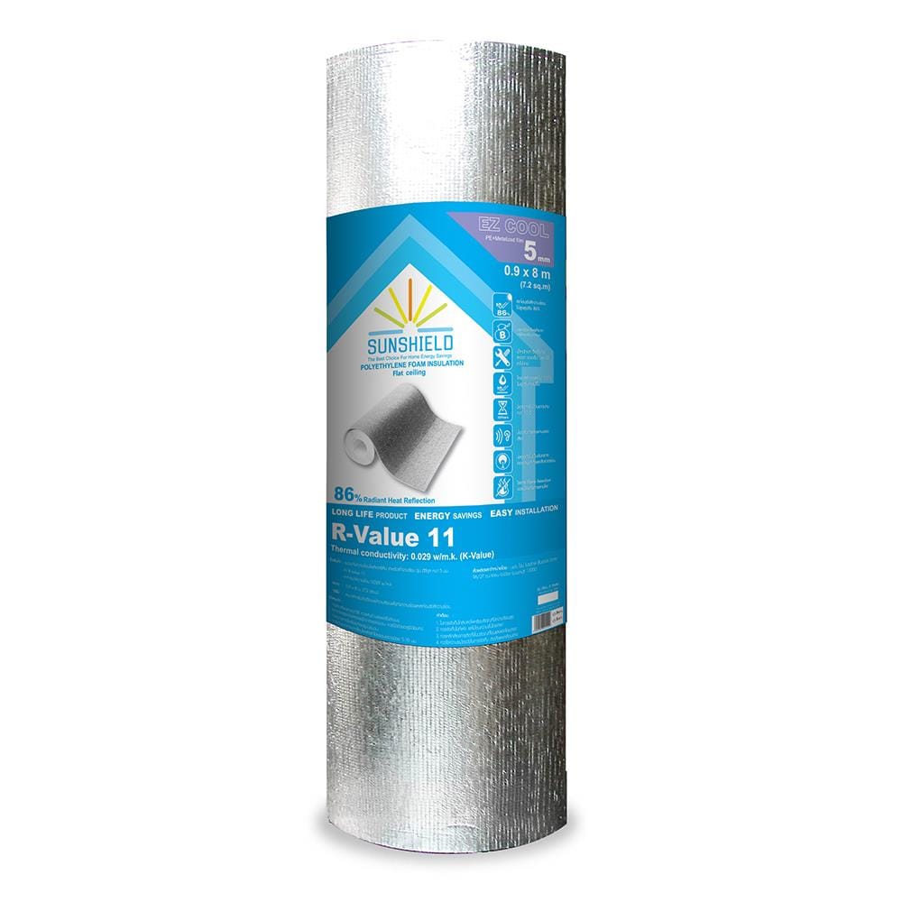 ฉนวนกันความร้อน PE SUNSHIELD หนา 5 มม. 90X800 ซม.