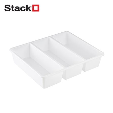 กล่องแบ่งช่อง 3 ช่อง STACKO TLR-103 29x23.8x6.3 ซม. สีขาว_1