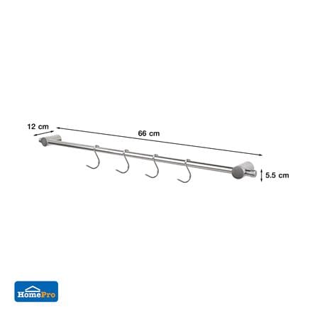 ราวแขวนสเตนเลส 60 ซม. 4 ตะขอ KECH-500S_4