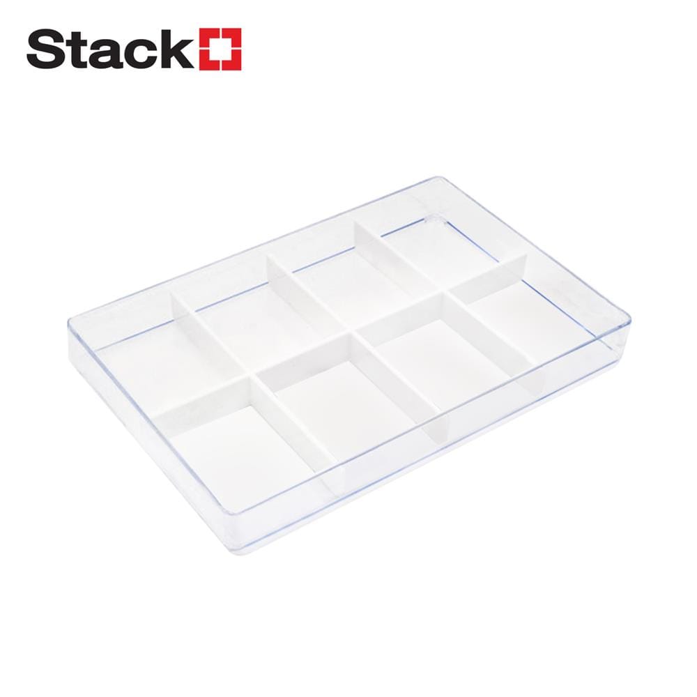 กล่องแบ่งช่อง 8 ช่อง STACKO TLV605 16.3x24.6x2.9 ซม. สีใส