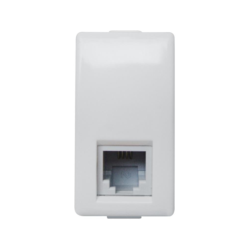 เต้ารับโทรศัพท์ BTICINO 6P/4C SAM5958/11N สีขาว