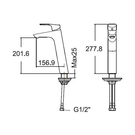 ก๊อกอ่างล้างหน้าเดี่ยว AMERICAN STANDARD A-0303-110_1
