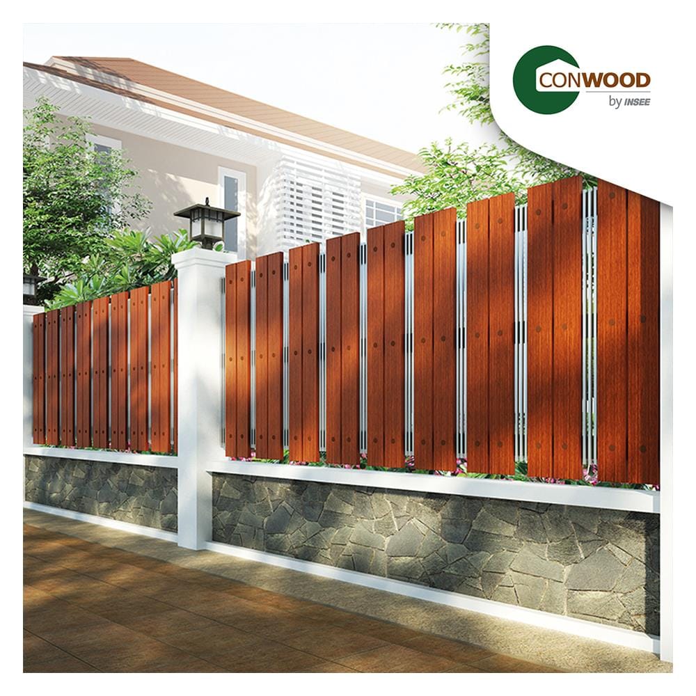 ไม้รั้ว หัวตัด CONWOOD ชัยพฤกษ์ หน้า 4 นิ้ว 10X150X1.6 ซม. สีขาวงาช้าง