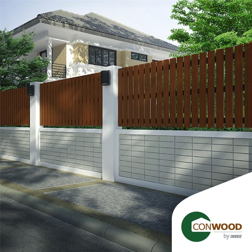 ไม้รั้ว หัวตัด CONWOOD ชัยพฤกษ์ หน้า 4 นิ้ว 10X150X1.6 ซม. สีขาวงาช้าง