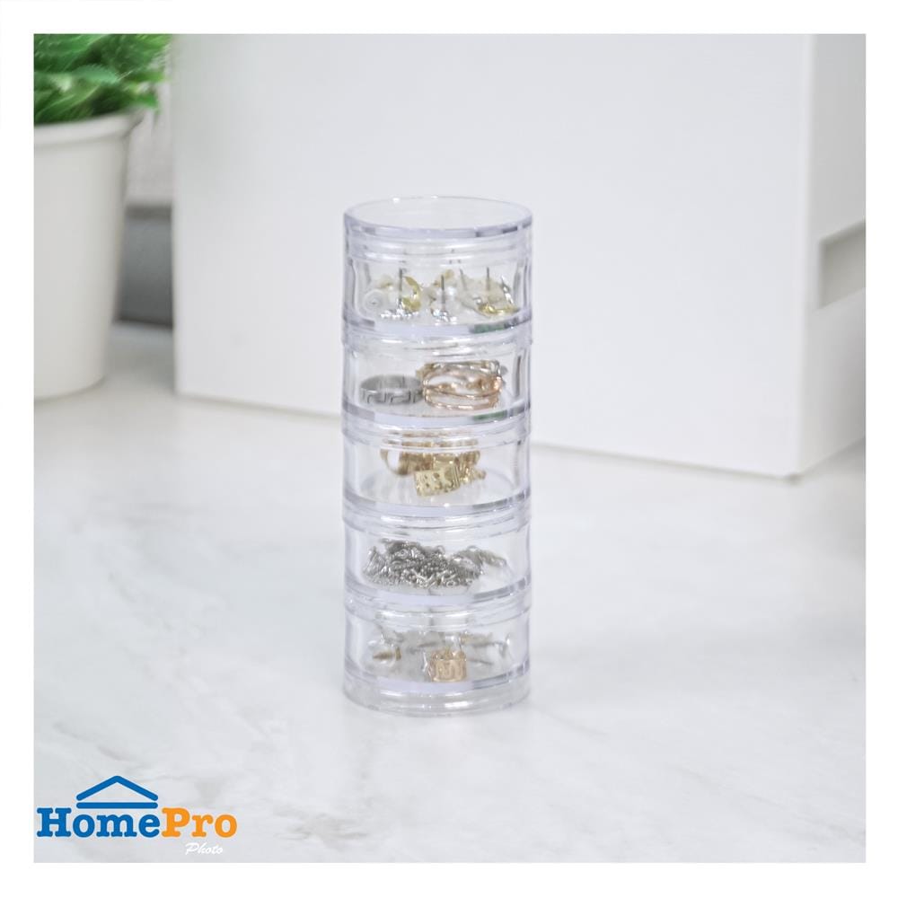 กล่องแบ่งช่อง 1 ช่อง STACKO TLC-505 5x5x13.5 ซม. สีใส