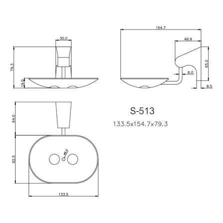 ที่ใส่สบู่ WS S-513 สเตนเลส_2