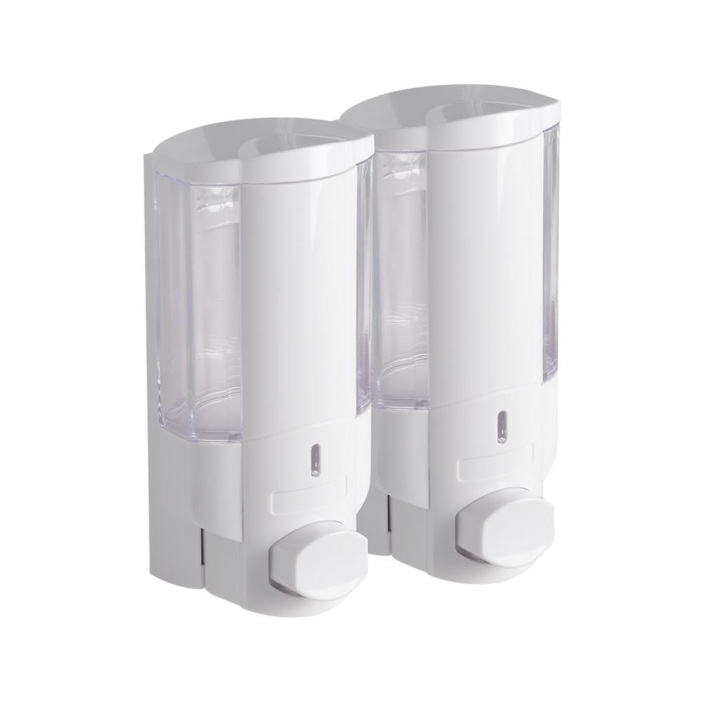 ที่กดสบู่ 2 ช่อง MOYA SD-828A สีขาว-ใส