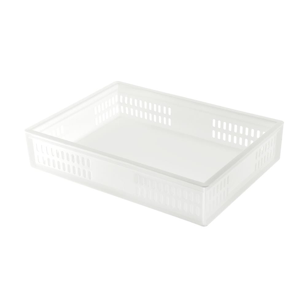 กล่องซ้อนได้ STACKO DT-01 24.2x32.8x6.8 ซม. สีขาว