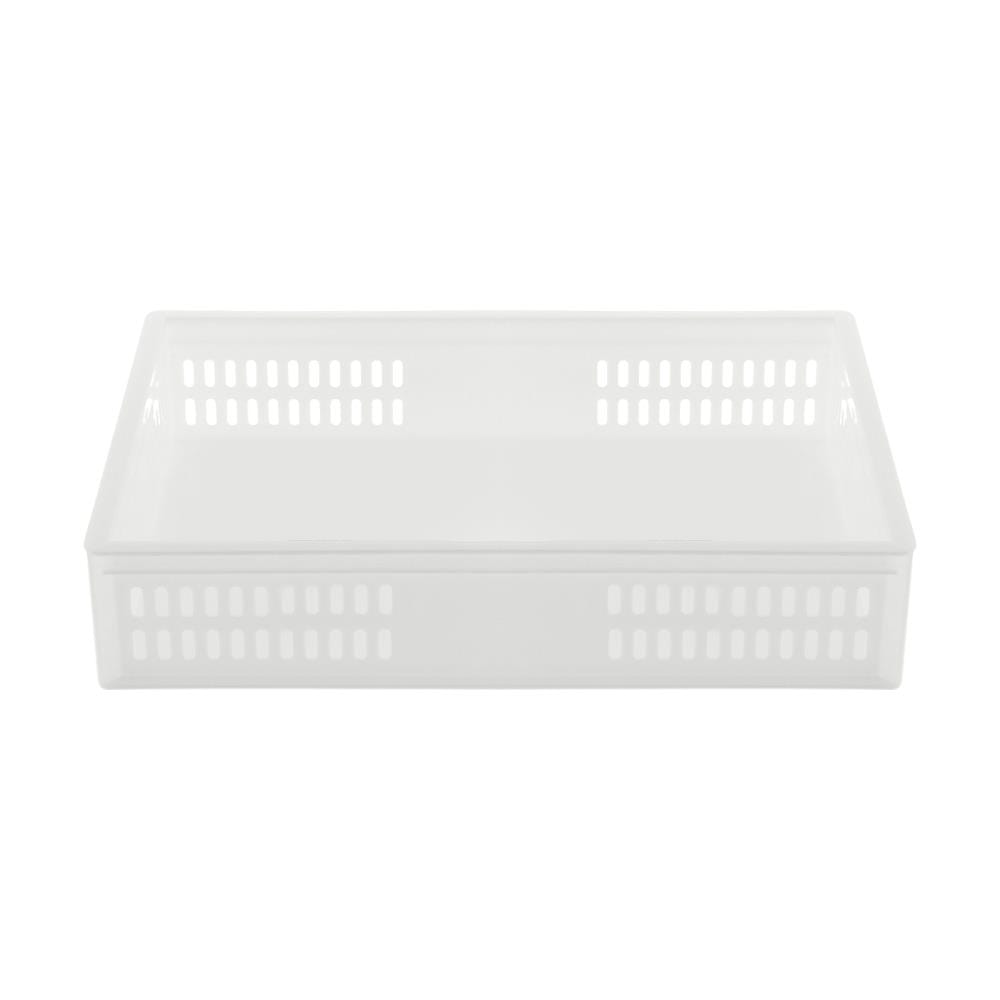 กล่องซ้อนได้ STACKO DT-01 24.2x32.8x6.8 ซม. สีขาว