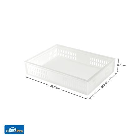 กล่องซ้อนได้ STACKO DT-01 24.2x32.8x6.8 ซม. สีขาว_5