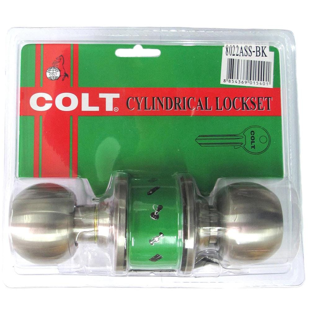 ลูกบิดประตูห้องน้ำ หัวกลม COLT 3022 BK/SS สีสเตนเลส