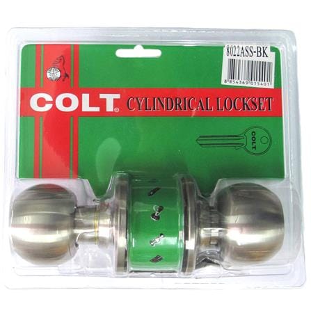 ลูกบิดประตูห้องน้ำ หัวกลม COLT 3022 BK/SS สีสเตนเลส_0