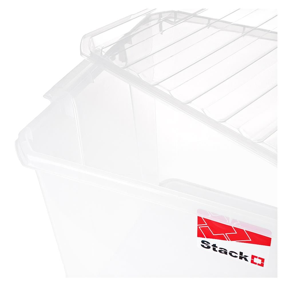 กล่องเก็บของ ฝาล็อค STACKO FAMILI 70.5 ลิตร สีใส