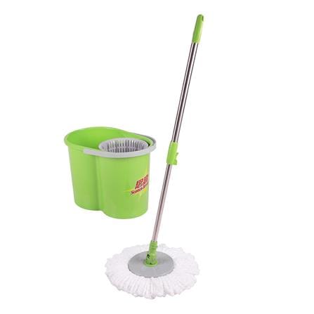 ชุดอุปกรณ์ถังปั่นพร้อมไม้ม็อบ SCOTCH-BRITE (T1) สีเขียว_0
