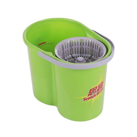 ชุดอุปกรณ์ถังปั่นพร้อมไม้ม็อบ SCOTCH-BRITE (T1) สีเขียว_1